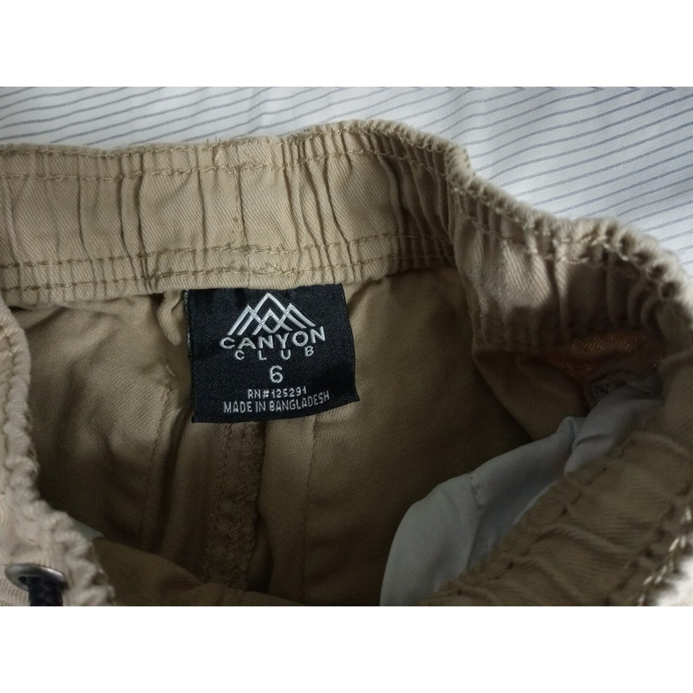 Canyon Club Flat Front Drawstring Shorts Beige Boys Sz 6 - Picture 12 of 12